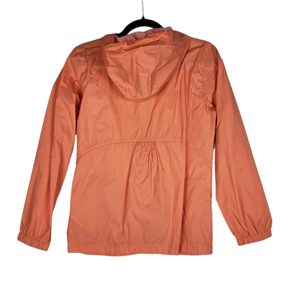 2 for $15 Columbia Wind Breaker Jacket Kids Girl Peach 14/16 Full Zip Hooded - Picture 2 of 8